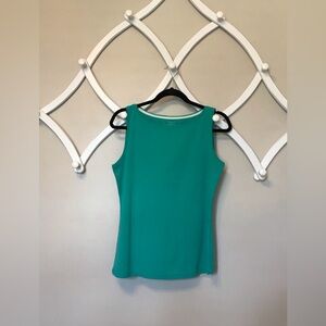 Talbots Jade Green Sleeveless Cotton Top